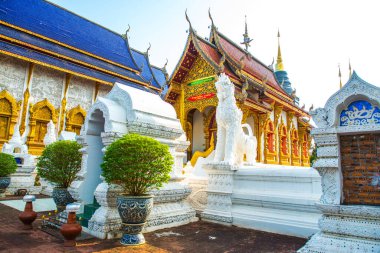 Tayland 'daki Ban Den Tapınağı' nda güzel bir Tayland tarzı kilise..