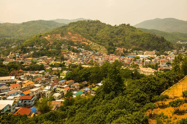 Χωριό Στο Βουνό Μιανμάρ — Φωτογραφία Αρχείου