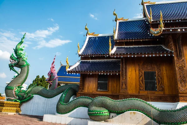 Hermosa Iglesia Estilo Tailandés Templo Ban Den Tailandia —  Fotos de Stock