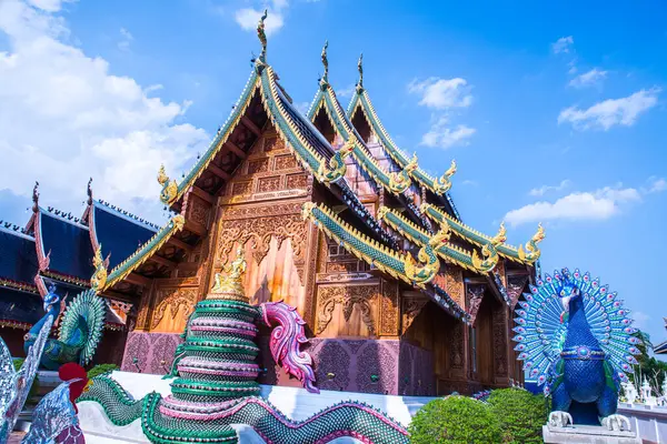 Bela Igreja Estilo Tailandês Templo Ban Den Tailândia — Fotografia de Stock