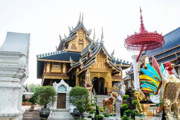 Hermosa Iglesia Estilo Tailandés Templo Ban Den Tailandia —  Fotos de Stock