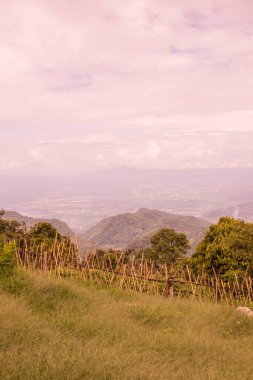 Tayland 'ın Chiangmai bölgesindeki dağ manzarası..