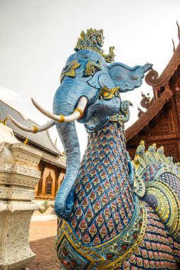 Tayland 'daki Ban Den Tapınağında Himmapan yaratığı.