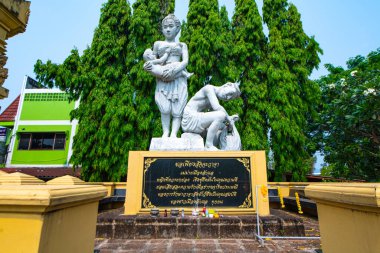 UTTARADIT, THAILAND - 6 Nisan 2019: Laplae Bölgesi, Tayland.