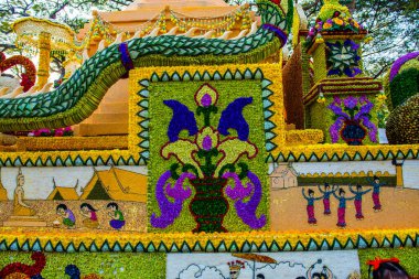 CHIANG MAI, THAILAND - 4 Şubat 2018: 42. Chiang Mai Çiçek Festivali, Tayland.