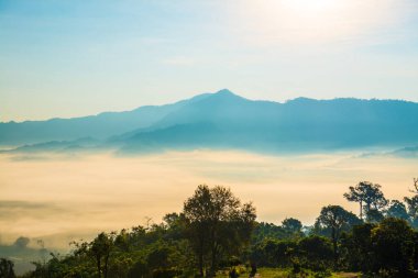 Phu Langka Ulusal Parkı, Tayland Güzel Dağ Manzarası.