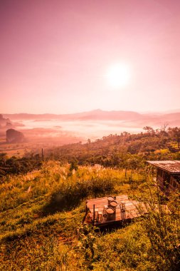 Phu Langka Ulusal Parkı, Tayland Güzel Dağ Manzarası.