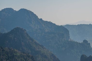 Phu Langka Ulusal Parkı, Tayland Güzel Dağ Manzarası.