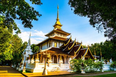 Watphadarabhirom tapınağının güzel manzarası, Tayland.