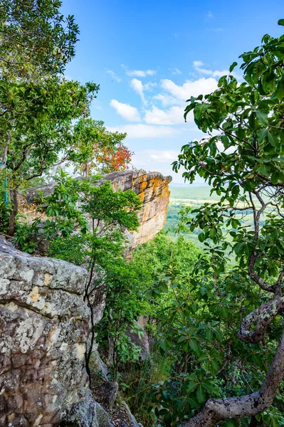 Pha Hua Reua Cliff with Mountain View in Phayao Province, Thailand.