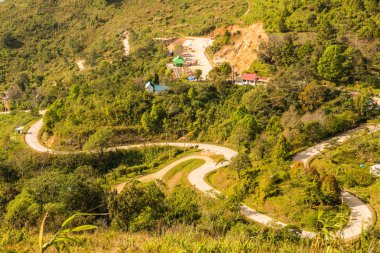 Tayland 'ın Chiangrai eyaletindeki Doi Pha Tang' da Dağ Manzarası.