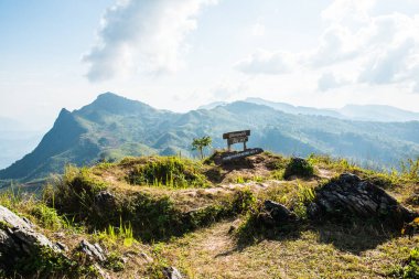 Tayland 'ın Chiangrai eyaletindeki Doi Pha Tang' da Dağ Manzarası.