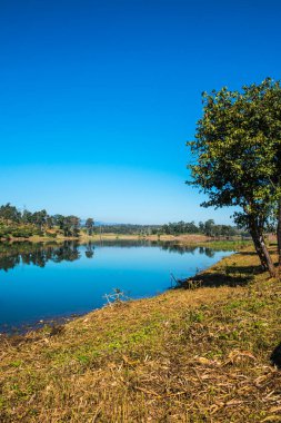 Tayland 'ın Chiangmai eyaletinde göl manzarası.