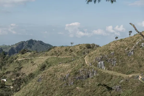 Tayland 'ın Chiangrai eyaletindeki Doi Pha Tang' da Dağ Manzarası.