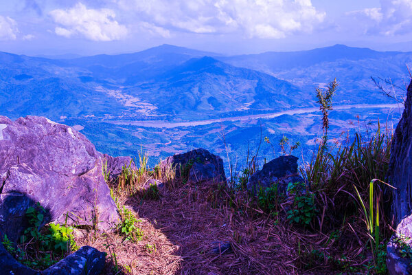Top View at Doi Pha Tang in Chiangrai Province, Thailand.