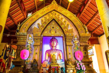 Phaya Wat tapınağındaki antik Buda heykeli, Tayland.