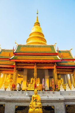 Güzel Lanna tapınağı Phrathat Hariphunchai, Tayland.