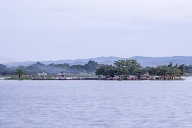 Tilok Aram temple in Kwan Phayao lake, Thailand.