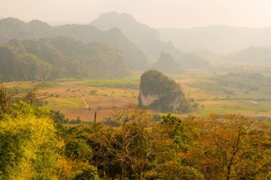 Phu Langka Ulusal Parkı, Tayland Güzel Manzarası.