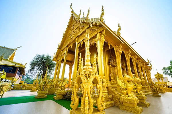 Chachoengsao Tailândia Março 2023 Igreja Ouro Templo Pak Nam Província — Fotografia de Stock