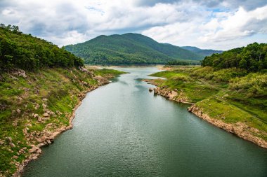 Natural view at Mae Kuang Udom Thara dam, Thailand.