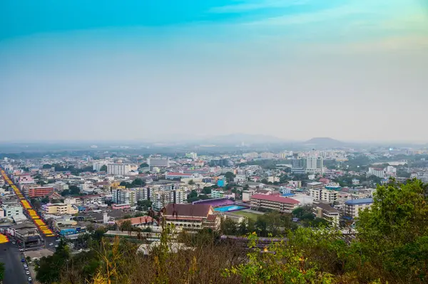 NAKHONSAWAN, THAILAND - January 24, 2020 : Aerial view of Nakhon Sawan cityscape, Thailand.