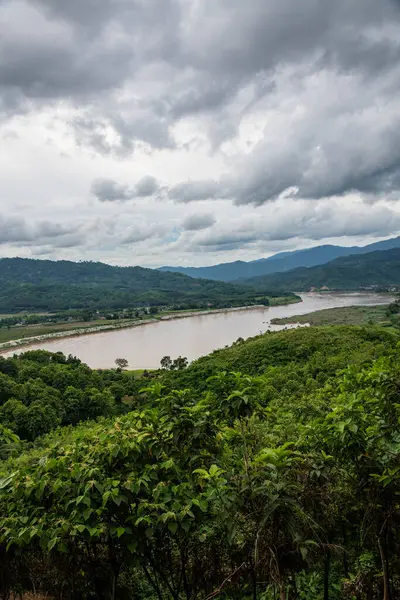 Φυσική Άποψη Του Ποταμού Mekong Ταϊλάνδη — Φωτογραφία Αρχείου