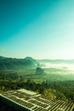 Phu Langka Ulusal Parkı, Tayland Güzel Dağ Manzarası.