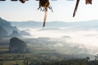 Phu Langka Ulusal Parkı, Tayland Güzel Dağ Manzarası.