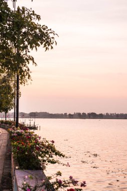 Kwan Phayao Gölü kış mevsiminde, Tayland.