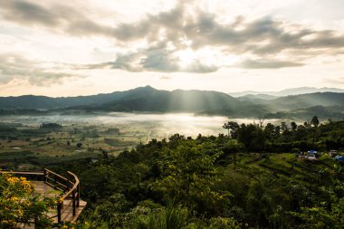 Phu Langka Ulusal Parkı, Tayland Güzel Dağ Manzarası.
