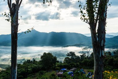 Phu Langka Ulusal Parkı, Tayland Güzel Dağ Manzarası.