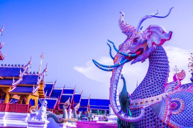 Tayland 'daki Ban Den Tapınağında Himmapan yaratığı.