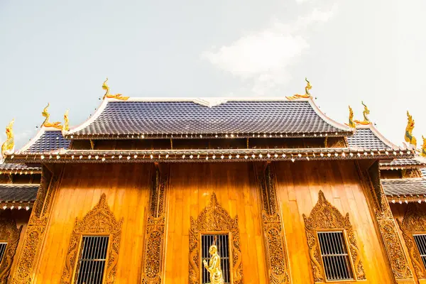 Schöne Kirche Thailändischen Stil Ban Den Tempel Thailand — Stockfoto