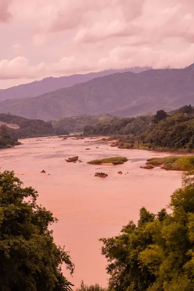Φυσική Άποψη Του Ποταμού Mekong Ταϊλάνδη — Φωτογραφία Αρχείου