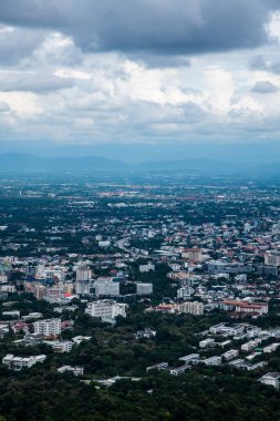 Top view of Chiangmai cityscape, Thailand.