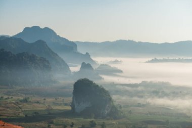 Phu Langka Ulusal Parkı, Tayland Güzel Dağ Manzarası.