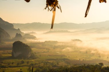 Phu Langka Ulusal Parkı, Tayland Güzel Dağ Manzarası.