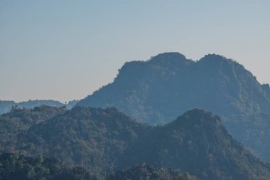 Phu Langka Ulusal Parkı, Tayland Güzel Dağ Manzarası.