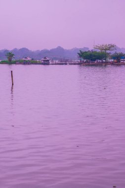 Tilok Aram temple in Kwan Phayao lake, Thailand.