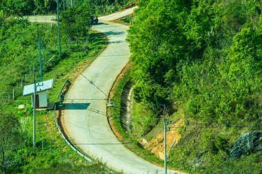 Chiangrai, Tayland 'da Doi Pha Tang yolu..