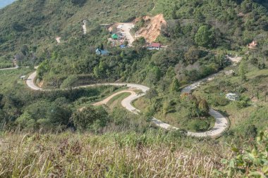 Tayland 'ın Chiangrai eyaletindeki Doi Pha Tang' da Dağ Manzarası.