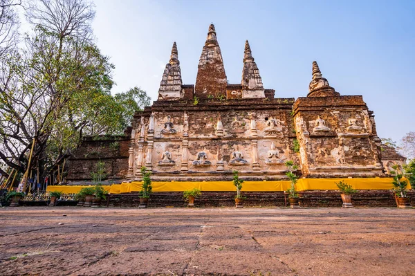 Ancient pagoda in Chet Yod temple, Chiang Mai province.