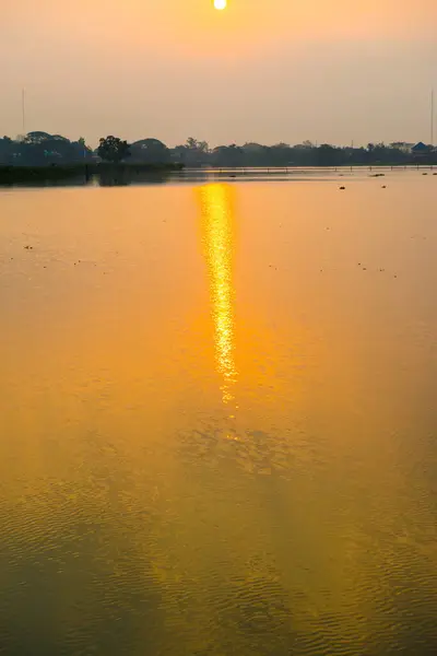 Soluppgång Vid Kwan Phayao Sjö Thailand — Stockfoto