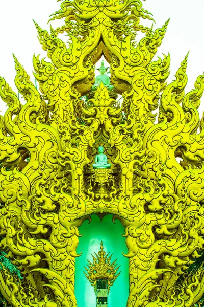 Thajské Umělecké Umění Chrámu Rong Khun Thajsko — Stock fotografie