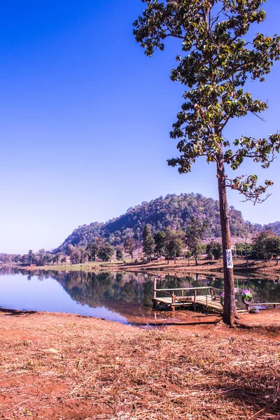 Výhled Jezero Provincii Chiangmai Thajsko — Stock fotografie