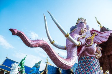 Tayland 'daki Ban Den Tapınağında Himmapan yaratığı.