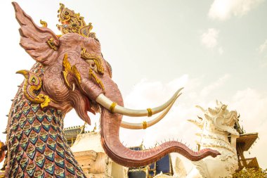 Tayland 'daki Ban Den Tapınağında Himmapan yaratığı.