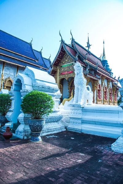 Hermosa Iglesia Estilo Tailandés Templo Ban Den Tailandia — Foto de Stock