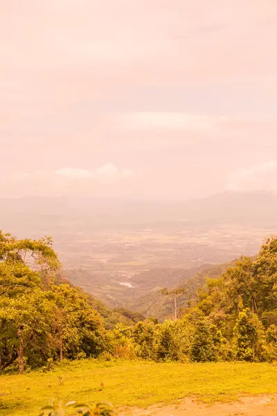 Θέα Στο Βουνό Στην Επαρχία Chiangmai Ταϊλάνδη — Φωτογραφία Αρχείου